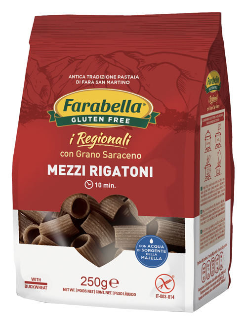 FARABELLA MEZZI RIGATONI AL GRANO SARACENO 250 G - Angeli Pharm