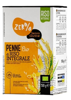 ZERO% GLUTINE PENNE DI RISO INTEGRALE SENZA GLUTINE BIO 500 G - Angeli Pharm