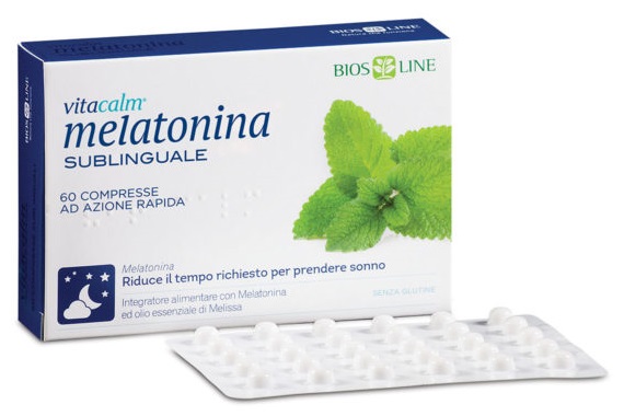 BIOS LINE VITACALM MELATONINA SUBLINGUALE 60 COMPRESSE 1 MG - Angeli Pharm