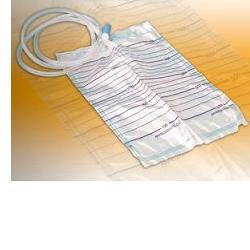 SACCA URINA CURABAG CON VALVOLA E RUBINETTO SCARICO TUBO CM 130 2 LITRI 30 PEZZI - Angeli Pharm