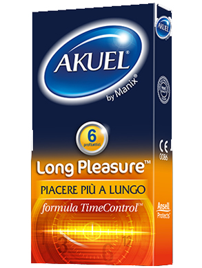 PROFILATTICO ANSELL AKUEL BY MANIX LONG PLEASURE B 6 PEZZI - Angeli Pharm