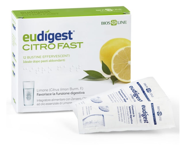 BIOSLINE EUDIGEST CITRO FAST 12 BUSTINE EFFERVESCENTI - Angeli Pharm