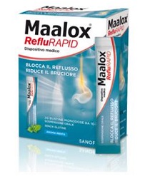 SOSPENSIONE ORALE MAALOX REFLURAPID 20 BUSTINE MONODOSE DA 10 ML - Angeli Pharm
