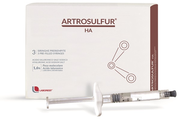SIRINGA INTRA-ARTICOLARE ARTROSULFUR HA ACIDO IALURONICO 1,6% 2 ML 3 PEZZI - Angeli Pharm
