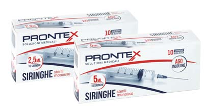 SIRINGA PRONTEX 5 ML AGO IND 10 PEZZI - Angeli Pharm