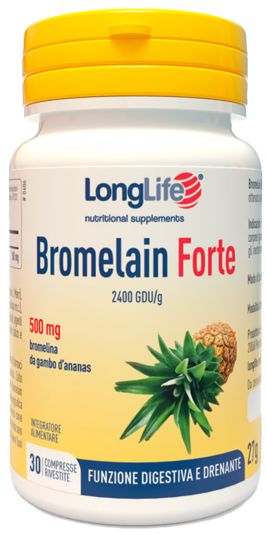 LONGLIFE BROMELAIN FORTE 30 COMPRESSE - Angeli Pharm