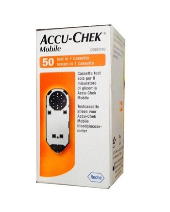 STRISCE MISURAZIONE GLICEMIA ACCU-CHEK MOBILE 50 TEST MIC 2 - Angeli Pharm