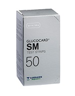 TEST STRIPS PER MISURAZIONE GLICEMIA GLUCOCARD SM 50 PEZZI - Angeli Pharm