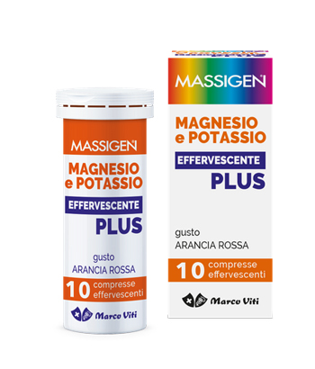 MASSIGEN MAGNESIO E POTASSIO EFFERVESCENTE PLUS 10 COMPRESSE - Angeli Pharm