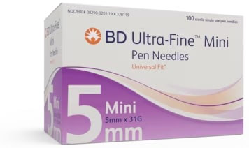 AGO PER PENNA DA INSULINA THINWALL BD GAUGE 31 5 MM 100 PEZZI - Angeli Pharm