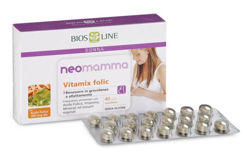 BIOSLINE NEOMAMMA VITAMIX FOLIC 40 COMPRESSE NEW - Angeli Pharm