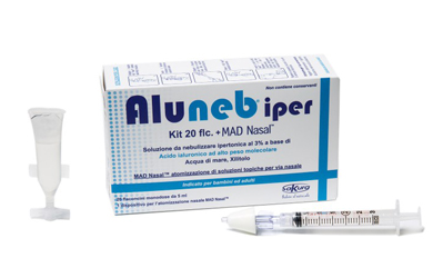 ALUNEB KIT SOLUZIONE IPERTONICA 3% 20 FLACONCINI + MAD NASAL ATOMIZZATORE - Angeli Pharm