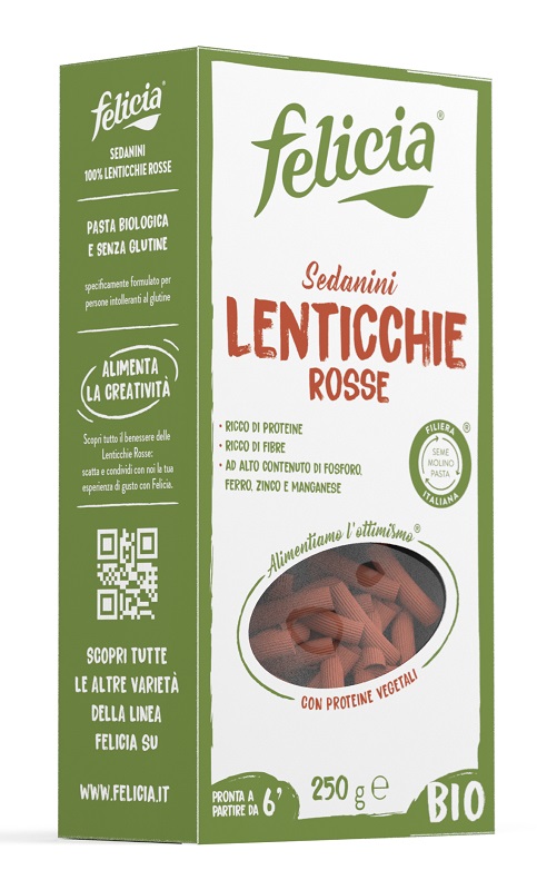 FELICIA BIO SEDANINI LENTICCHIE ROSSE 250 G - Angeli Pharm
