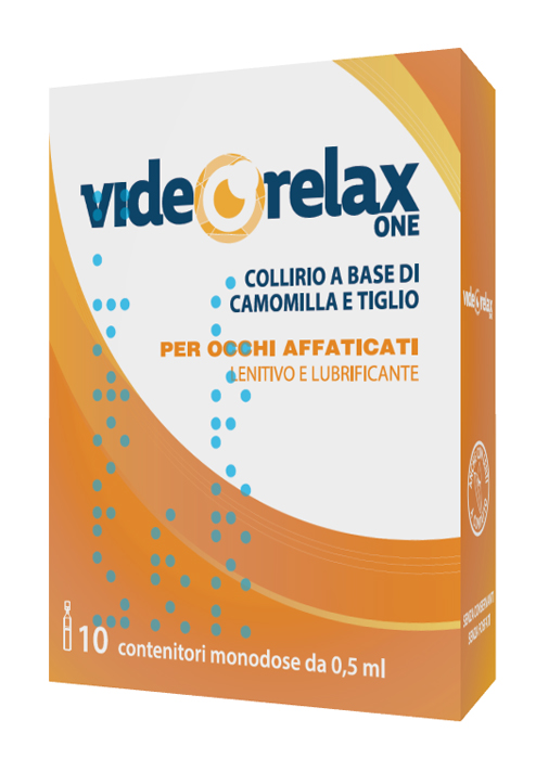 COLLIRIO VIDEORELAX ONE LENITIVO E LUBRIFICANTE OCCHI AFFATICATI 10 CONTENITORI MONODOSE 0,5 ML - Angeli Pharm