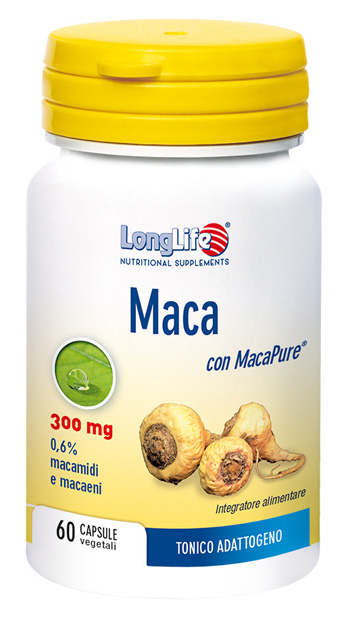 LONGLIFE MACA 60 CAPSULE VEGETALI DA 550 MG - Angeli Pharm