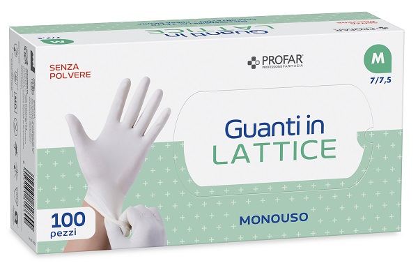 PROFAR GUANTO IN LATTICE SENZA POLVERE M 100 PEZZI - Angeli Pharm