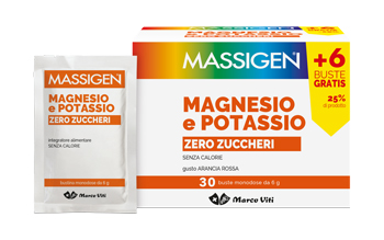 MASSIGEN MAGNESIO E POTASSIO ZERO ZUCCHERI 24 BUSTINE + 6 GRATIS - Angeli Pharm