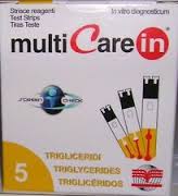TEST TRIGLICERIDI MULTICARE IN STRISCE CON ASPIRAZIONE CAPIILLARE 5 PEZZI - Angeli Pharm