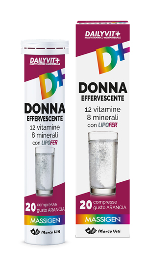 MASSIGEN DONNA MULTIVITAMINICO E MULTIMINERALE EFFERVESCENTE 20 COMPRESSE - Angeli Pharm