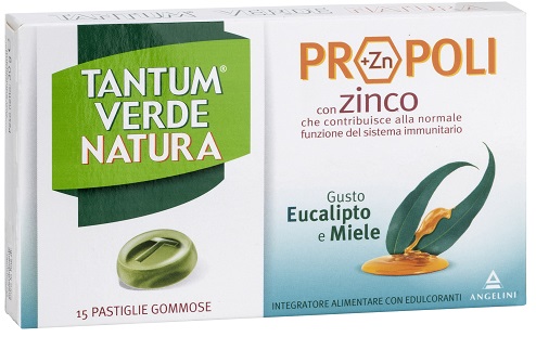 TANTUM VERDE NATURA PASTIGLIE GOMMOSE EUCALIPTO & MIELE 30 G - Angeli Pharm