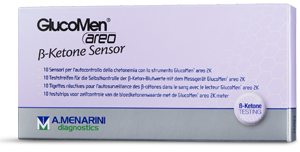 STRISCE MISURAZIONE CHETONEMIA GLUCOMEN AREO B-KETONE SENSOR 10 PEZZI - Angeli Pharm