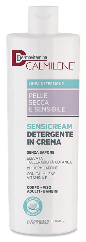DERMOVITAMINA CALMILENE SENSICREAM DETERGENTE IN CREMA SENZA SAPONE PER PELLE SECCA E SENSIBILE 500 ML - Angeli Pharm