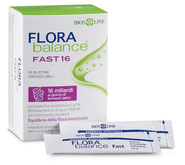 BIOSLINE FLORABALANCE FAST 10 BUSTINE OROSOLUBILI - Angeli Pharm