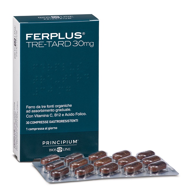 PRINCIPIUM FERPLUS TRE RETARD 30MG 30 COMPRESSE GASTRORESISTENTI - Angeli Pharm
