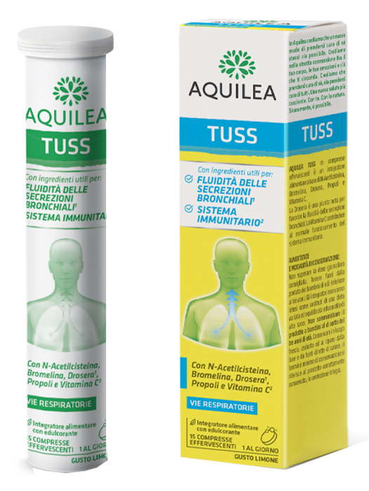 AQUILEA TUSS 15 COMPRESSE EFFERVESCENTI 90 G - Angeli Pharm