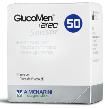 STRISCE MISURAZIONE GLICEMIA GLUCOMEN AREO SENSOR 50 PEZZI - Angeli Pharm