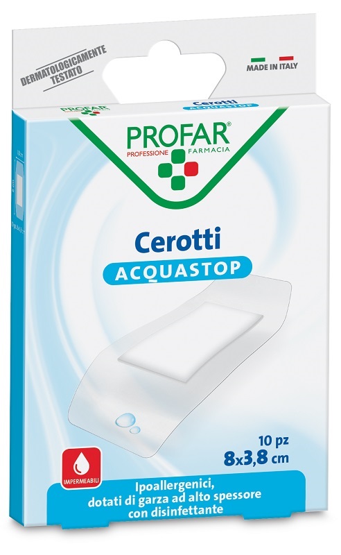 CEROTTO ACQUASTOP SUPER 8X3,8 CM PROFAR 10 PEZZI - Angeli Pharm