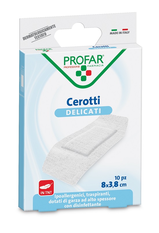 CEROTTO TESSUTO NON TESSUTO DELICATO SUPER 8X3,8 CM 10 PEZZI PROFAR - Angeli Pharm
