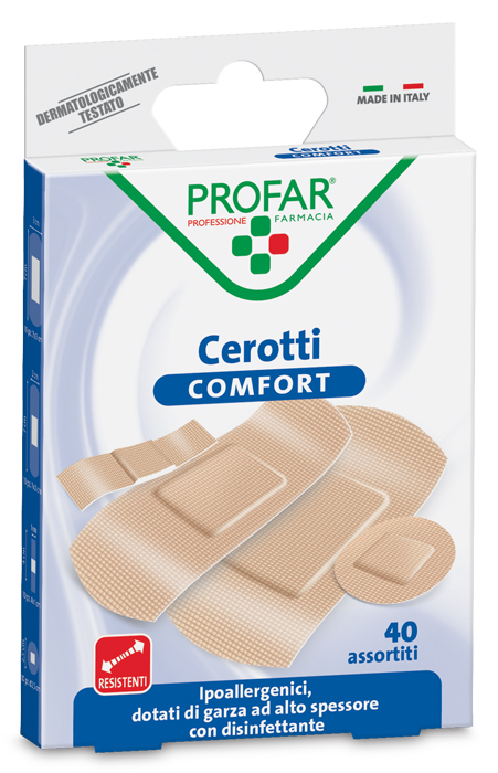 CEROTTO COMFORT ASSORTITI 40 PEZZI PROFAR - Angeli Pharm