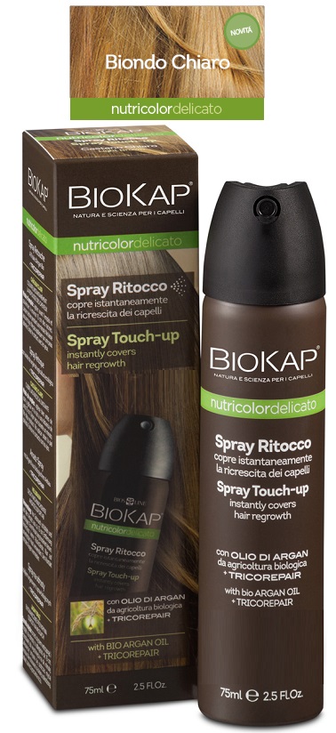 BIOS LINE  BIOKAP NUTRICOLOR DELICATO SPRAY RITOCCO BIONDO CHIARO 75 ML - Angeli Pharm