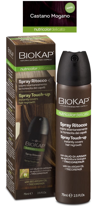 BIOS LINE  BIOKAP NUTRICOLOR DELICATO SPRAY RITOCCO CASTANO MOGANO 75 ML - Angeli Pharm