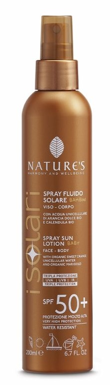 NATURE'S I SOLARI SPRAY FLUIDO BAMBINI SPF50+ 200 ML - Angeli Pharm