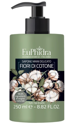 EUPHIDRA SAPONE LIQUIDO MANI COTONE IN FLACONE CON ETICHETTA DISPENSER - Angeli Pharm