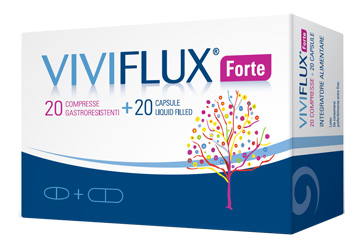 VIVIFLUX FORTE 20 COMPRESSE GASTRORESISTENTI + 20 CAPSULE LIQUID FILLER - Angeli Pharm