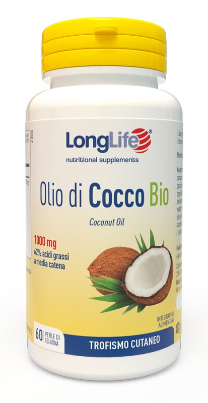 LONGLIFE OLIO COCCO BIO 60 PERLE IN GELATINA - Angeli Pharm