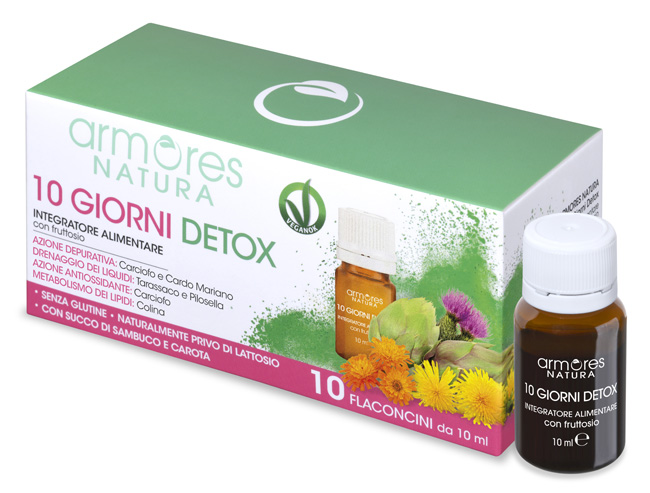 ARMORES NATURA 10 GIORNI DETOX 10 FLACONCINI DA 10 ML - Angeli Pharm
