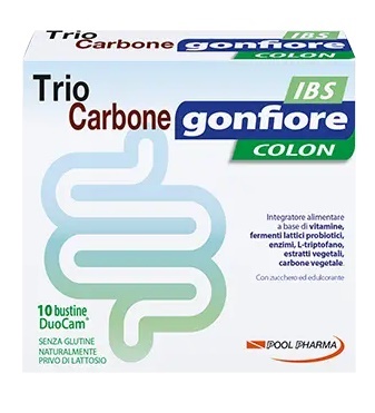 TRIOCARBONE GONFIORE IBS 10 BUSTE DUOCAM DA 2 G + 1,5 G - Angeli Pharm
