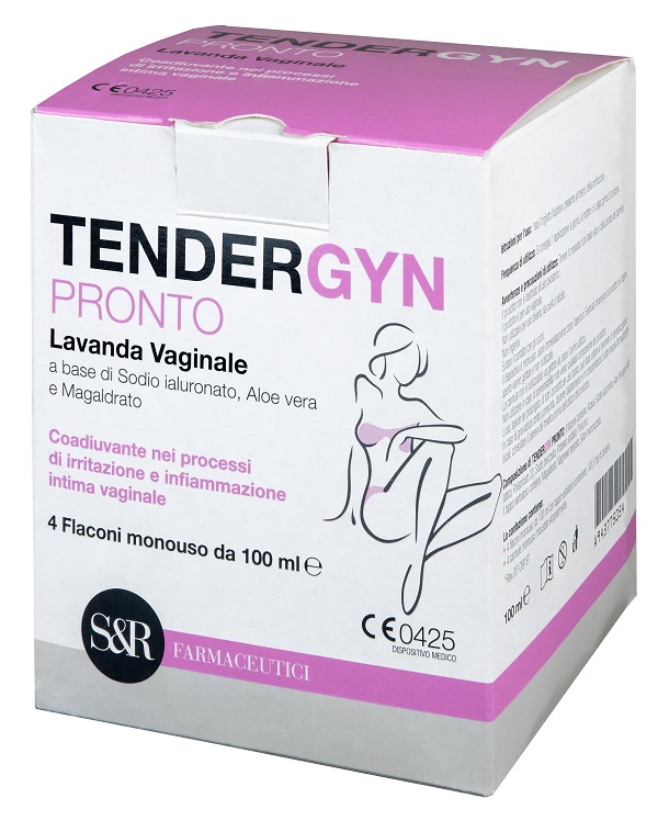 TENDERGYN PRONTO LAVANDA VAGINALE A BASE DI SODIO IALURONATO ALOE VERA E MAGARLDRATO 4X100 ML - Angeli Pharm