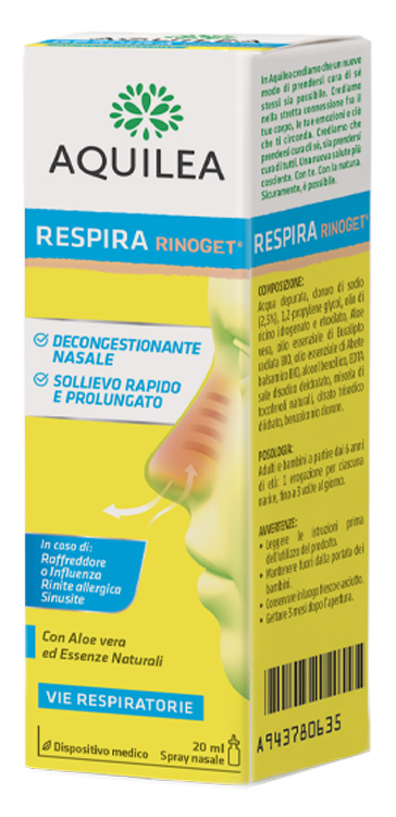 AQUILEA RESPIRA RINOGET 20 ML - Angeli Pharm