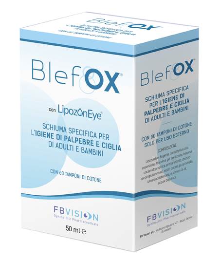 BLEFOX SCHIUMA SPECIFICA PER IGIENE PALPEBRE E CIGLIA 50 ML CON EROGATORE + 60 DISCHETTI - Angeli Pharm