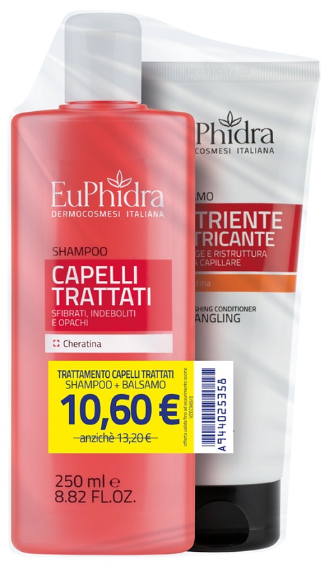 EUPHIDRA SHAMPOO CAPELLI TRATTATI 250 ML + BALSAMO NUTRIENTE 200 ML - Angeli Pharm