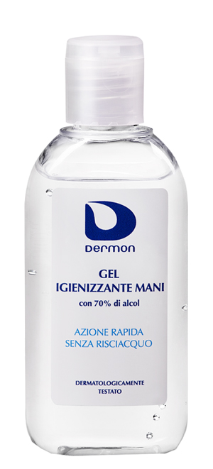 DERMON GEL IGIENIZZANTE MANI 100 ML 70% ALCOOL - Angeli Pharm