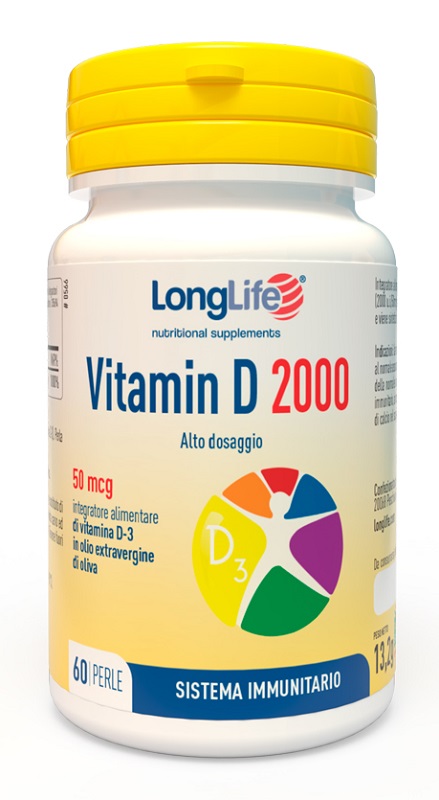 LONGLIFE VITAMIN D 2000 UI 60 PERLE - Angeli Pharm
