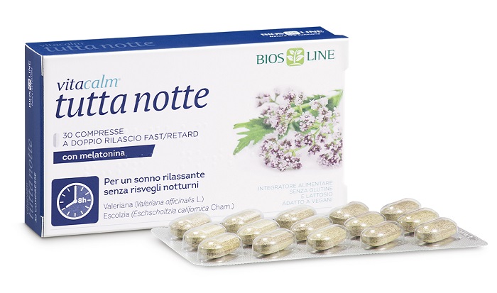 VITACALM TUTTA NOTTE CON MELATONINA 60 COMPRESSE - Angeli Pharm