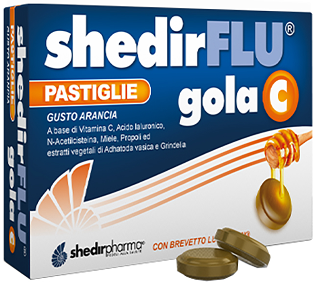 SHEDIRFLU GOLA C ARANCIA 36 PASTIGLIE - Angeli Pharm