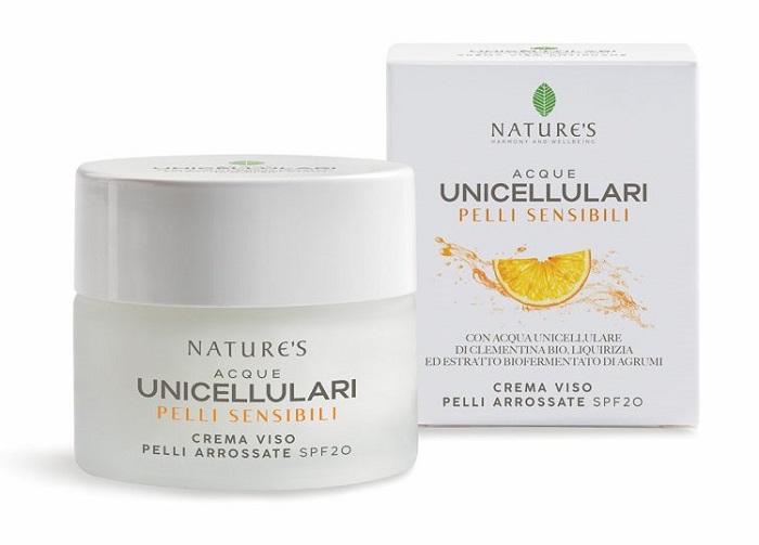 NATURE'S ACQUE UNICELLULARI CREMA VISO PELLI ARROSSATE SPF20 50 ML - Angeli Pharm
